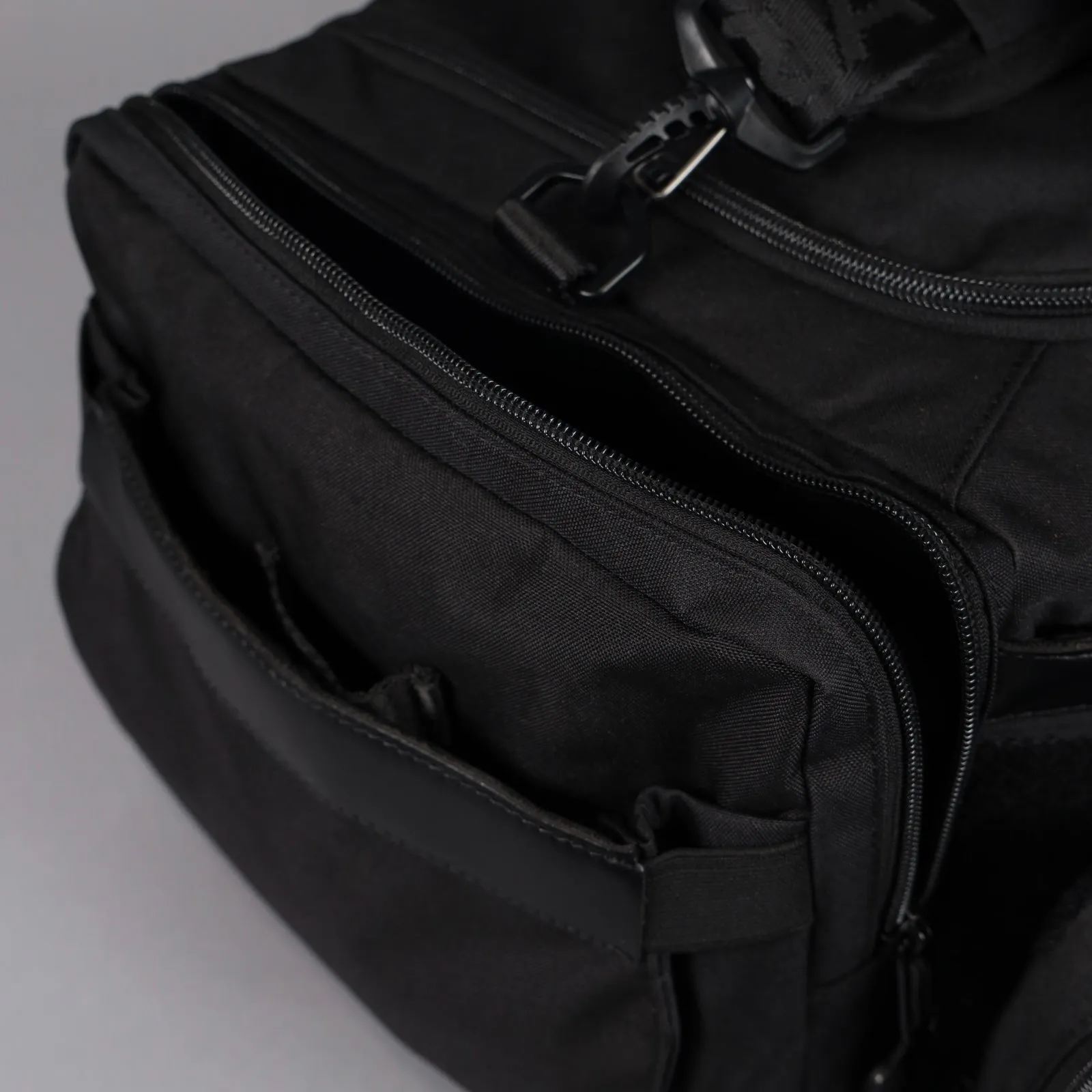 30L Perfect Duffle Bag Alpha Black (3 Pockets w/Full Velcro Front)