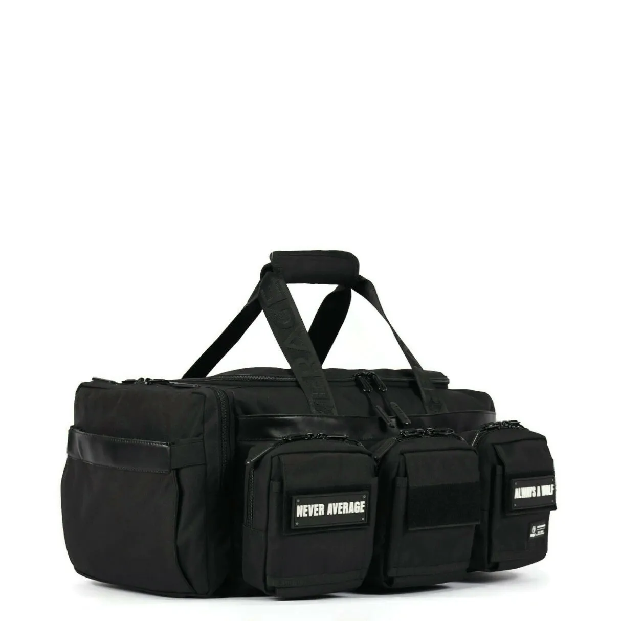 30L Perfect Duffle Bag Alpha Black (3 Pockets w/Full Velcro Front)