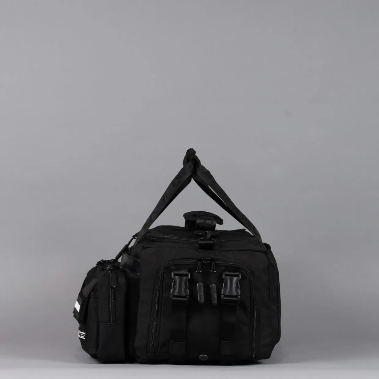 30L Perfect Duffle Bag Alpha Black (3 Pockets w/Full Velcro Front)