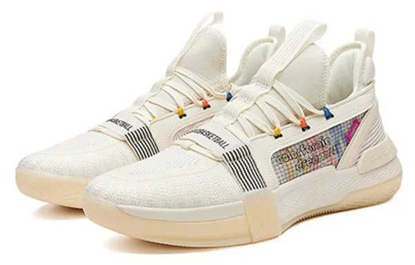 361 Degrees x Qu!k Foam Lite Running Shoes 'White', beige