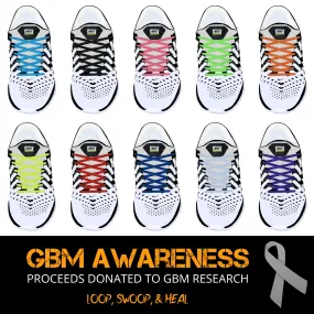 40" Oval Athletic Laces for GBM Awareness