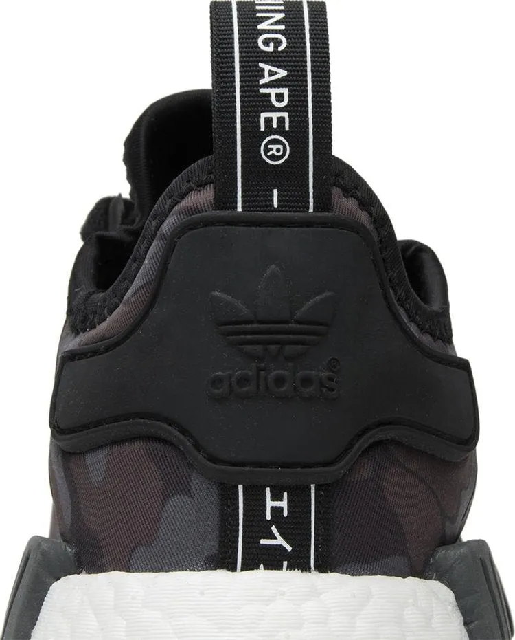 Adidas A Bathing Ape x NMD_R1 'Black Camo' sneakers, black