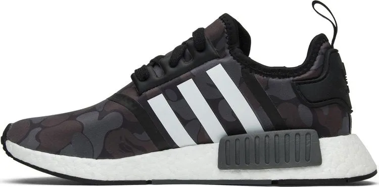 Adidas A Bathing Ape x NMD_R1 'Black Camo' sneakers, black