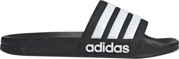 Adidas Adilette Shower Slide 'Black White' Sandals, black