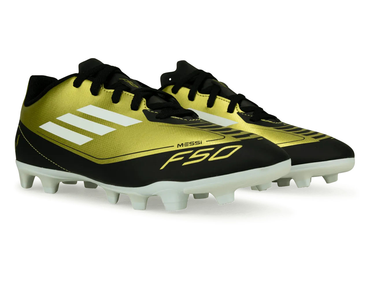 adidas Kids F50 Messi Club FxG Gold/White/Black