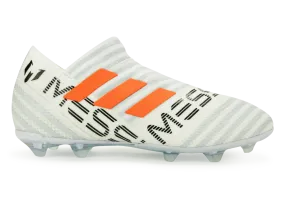 adidas Kids Nemeziz Messi 17  FG White/Solar Orange/Clear Grey