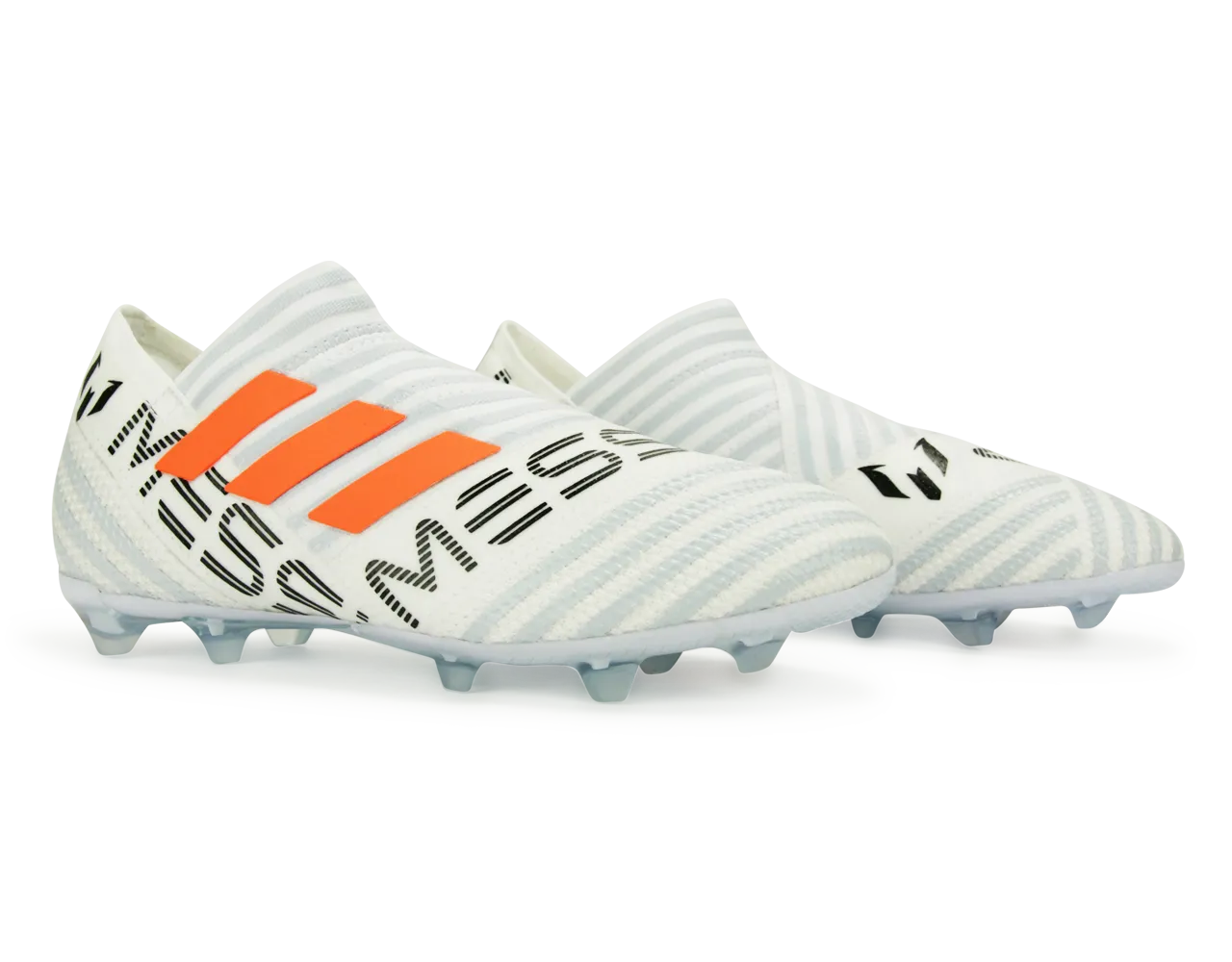 adidas Kids Nemeziz Messi 17  FG White/Solar Orange/Clear Grey