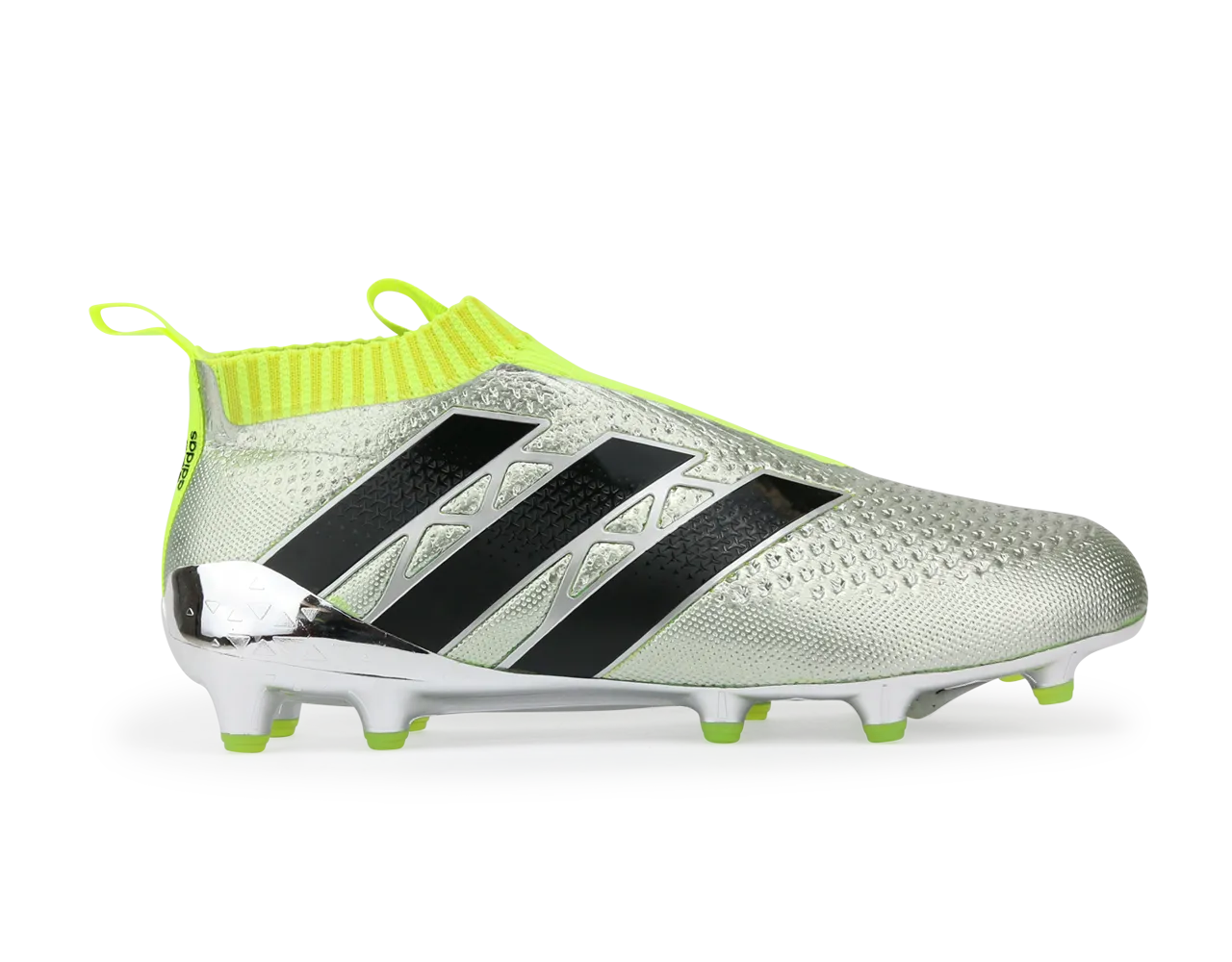 adidas Men's ACE 16  PURECONTROL FG Silver Metalic/Core Black/Solar Yellow