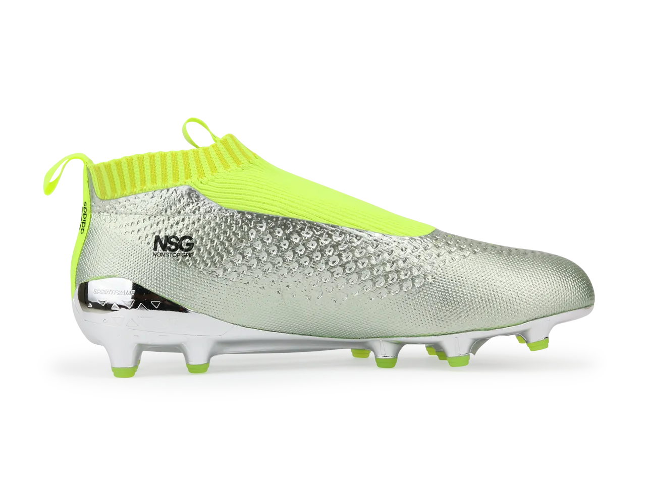 adidas Men's ACE 16  PURECONTROL FG Silver Metalic/Core Black/Solar Yellow