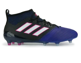 adidas Men's ACE 17.1 PrimeKnit FG Black/White/Satellite Blue