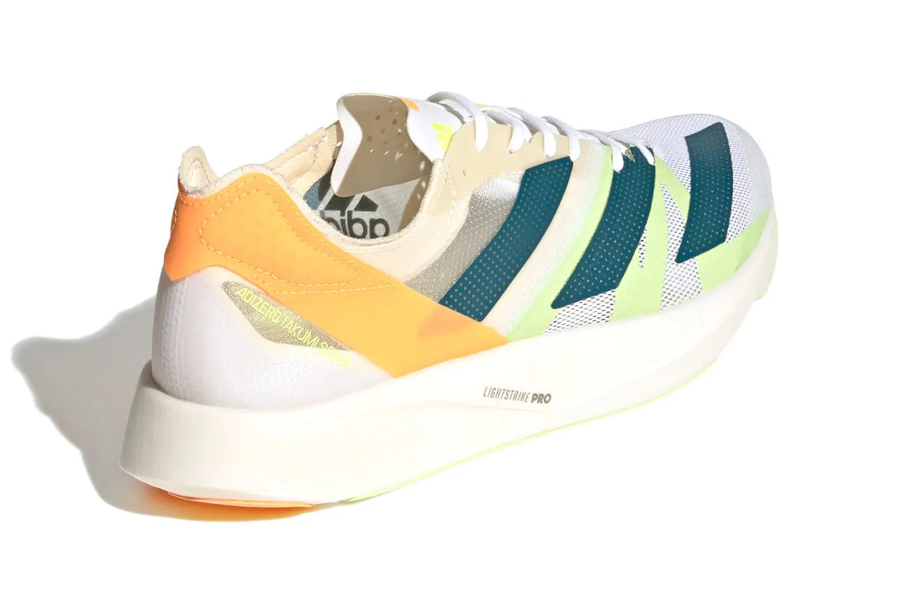 Adidas Mens adizero Takumi Sen 8 - White/Teal/Orange