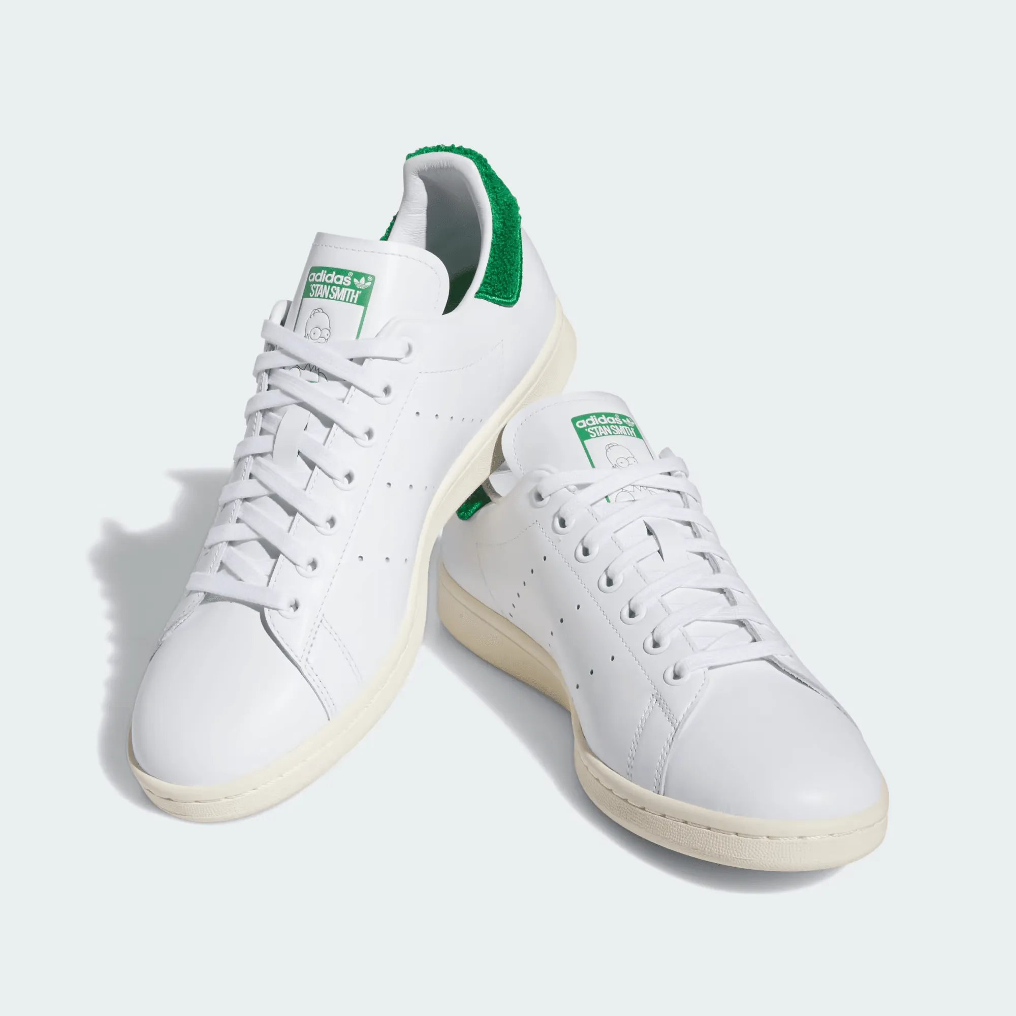 Adidas Stan Smith 'Homer Simpson' Sneakers, White/Green