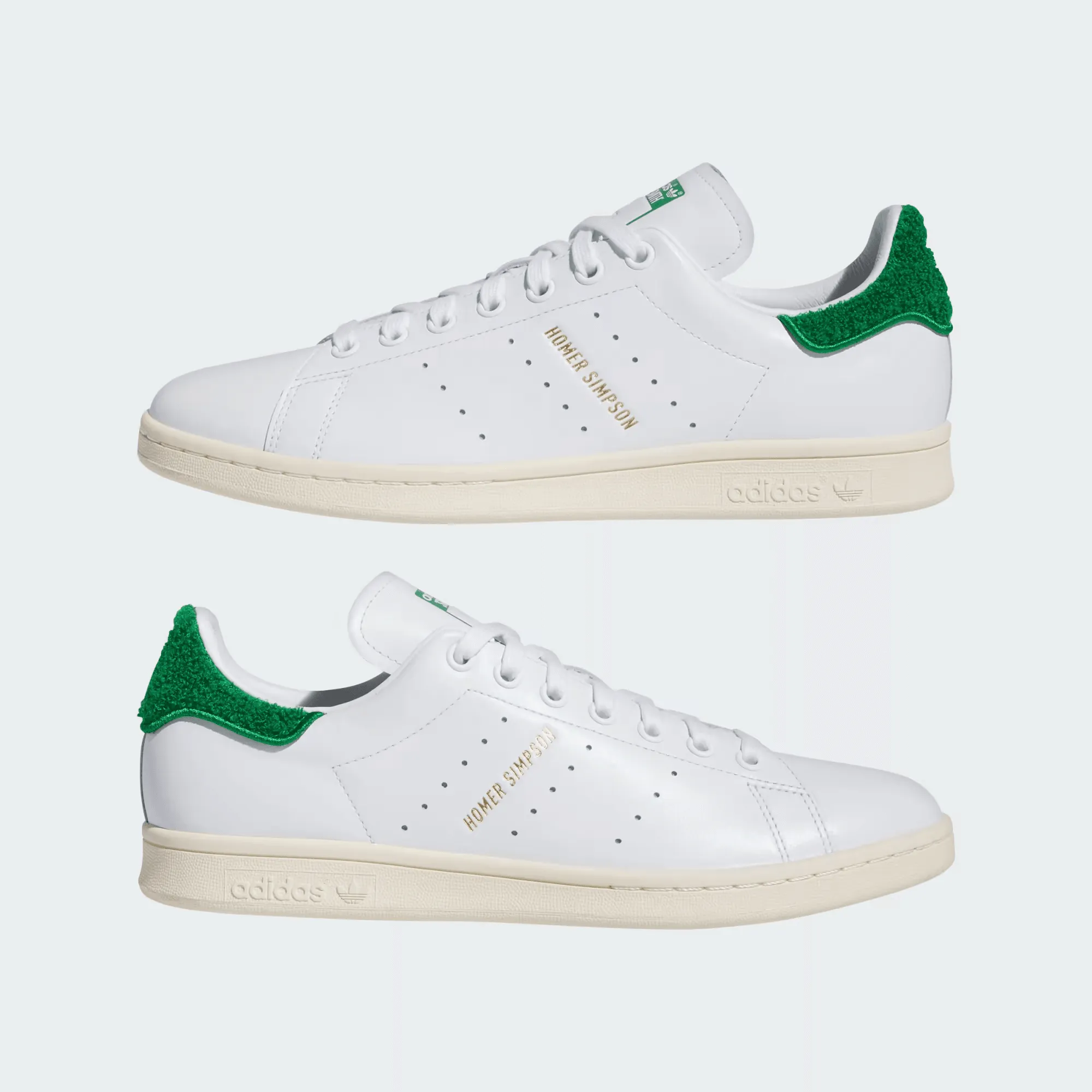 Adidas Stan Smith 'Homer Simpson' Sneakers, White/Green