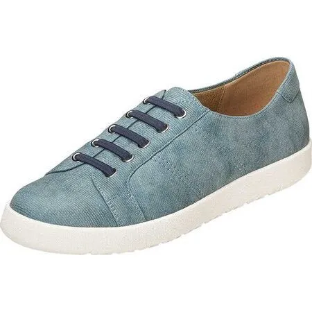 Aerosoles A2 Women's Modern Art Sneaker Rounded Toe Low Top Blue Denim Lace Up