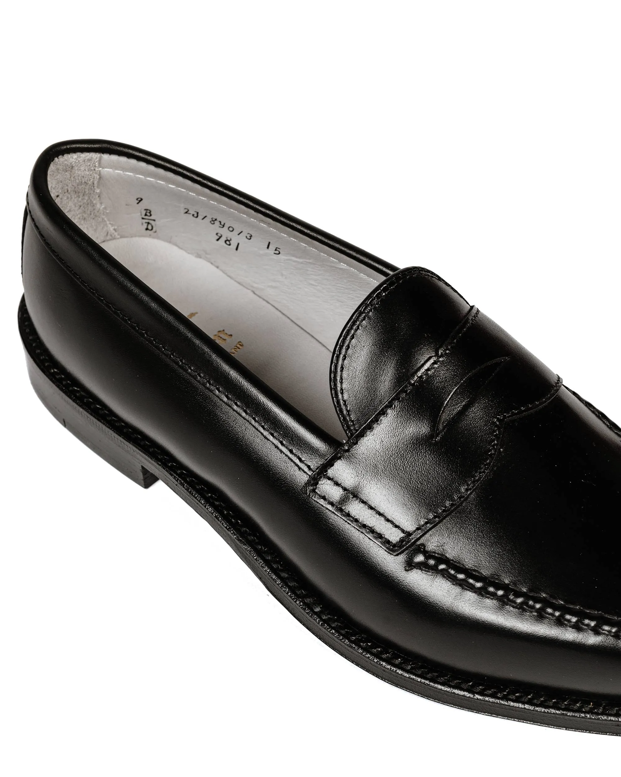 Alden Leisure Handsewn Black Calfskin 981