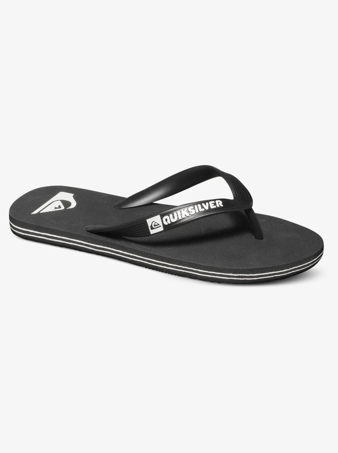 Boys 8-16 Molokai Flip-Flops - Black/Black/White