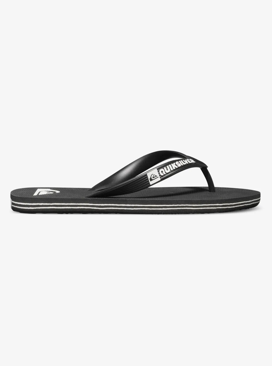 Boys 8-16 Molokai Flip-Flops - Black/Black/White