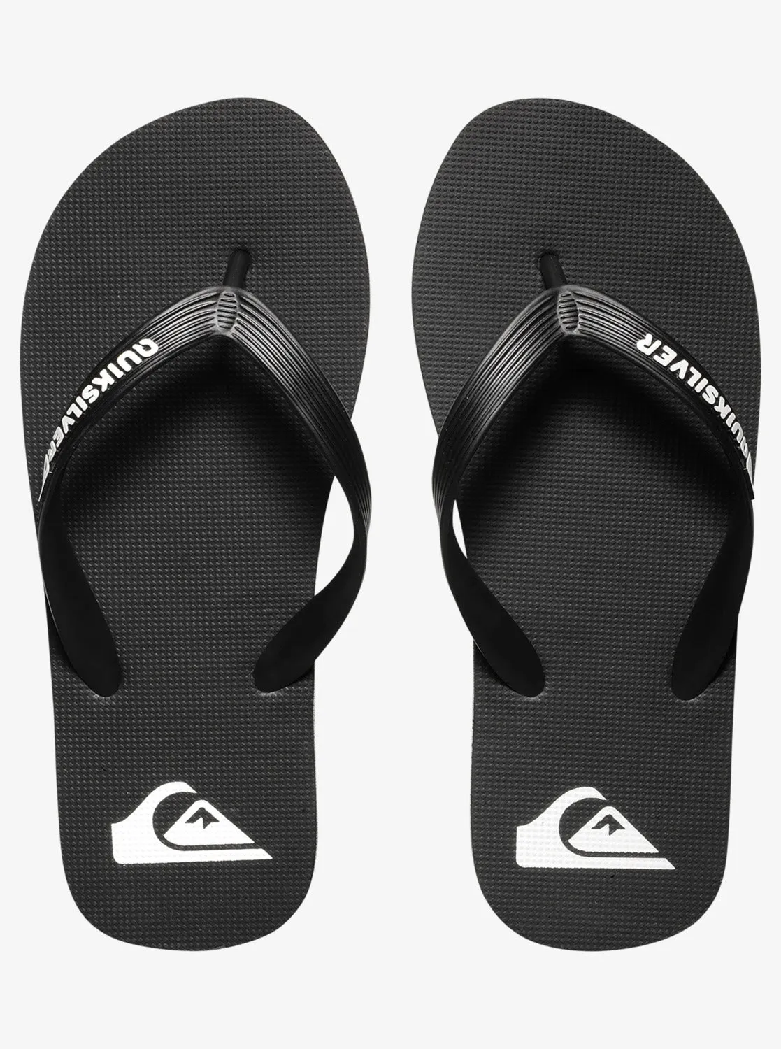 Boys 8-16 Molokai Flip-Flops - Black/Black/White