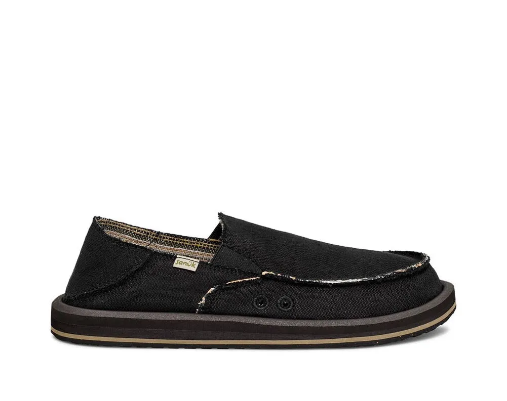 Donny Hemp 2-Tone in Black by Sanuk