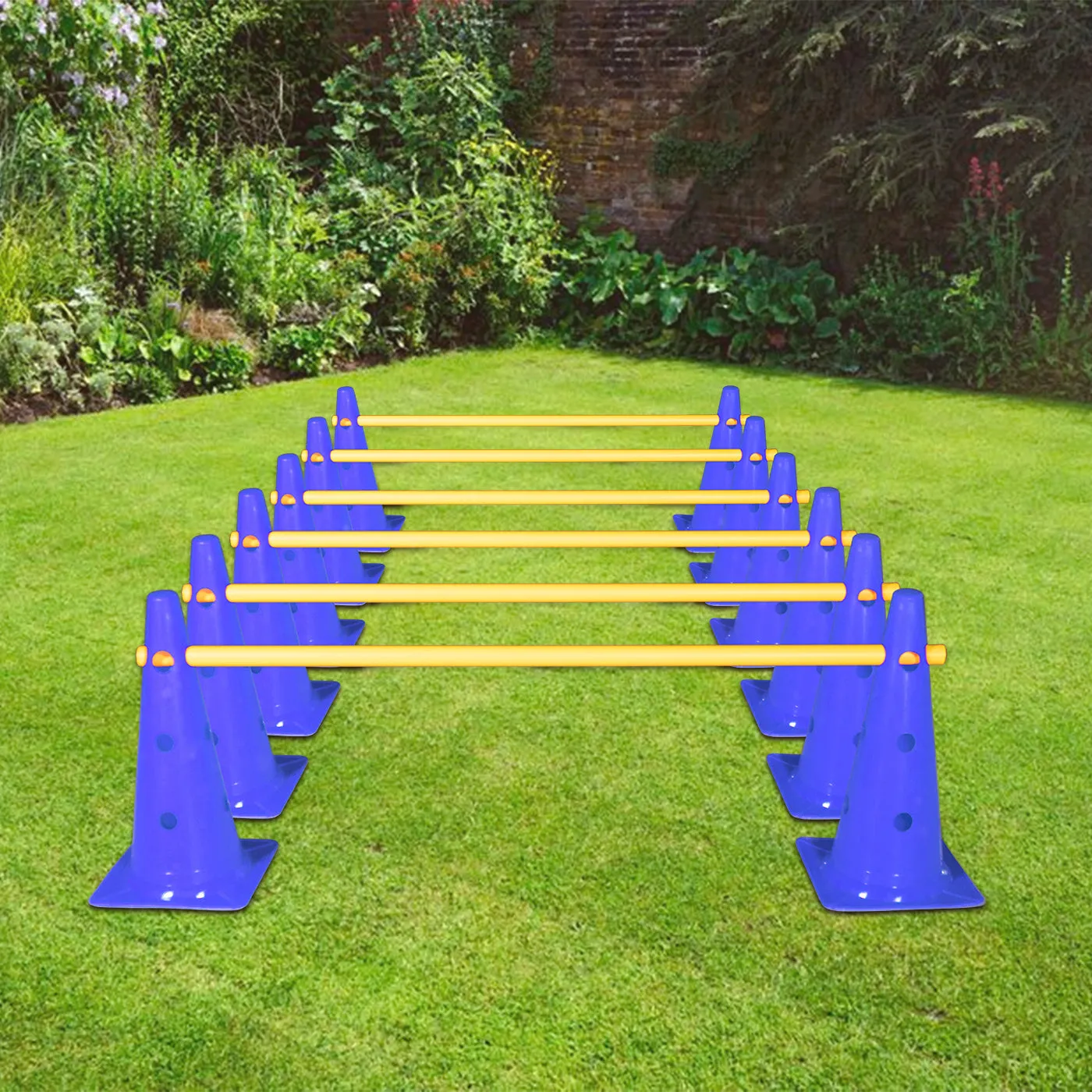 DS Cone Hurdle Set - 15" (12 Cones, 6 Poles)