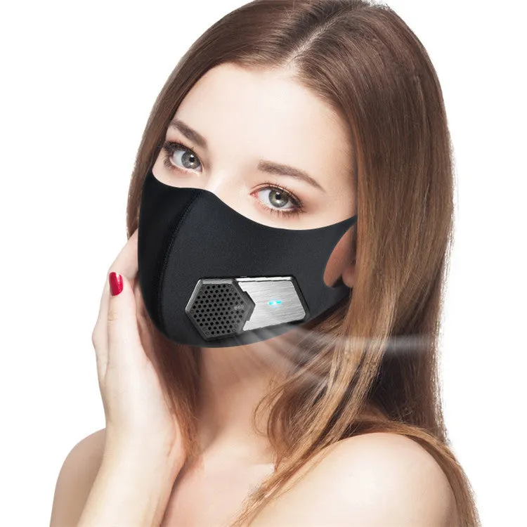 Electric mask with breathing valve to prevent dust and fresh air