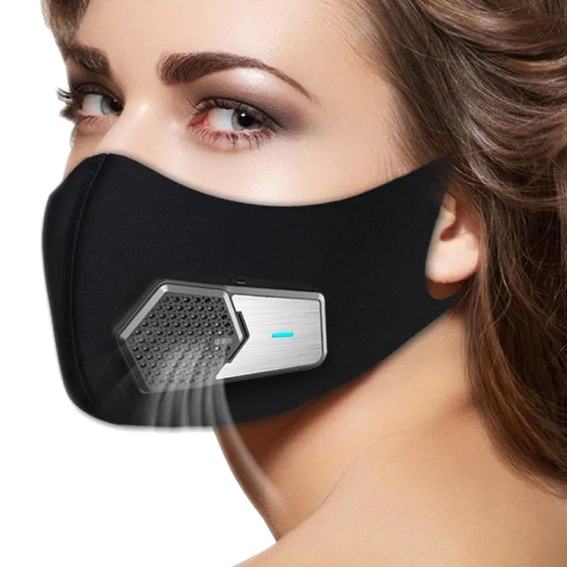 Electric mask with breathing valve to prevent dust and fresh air