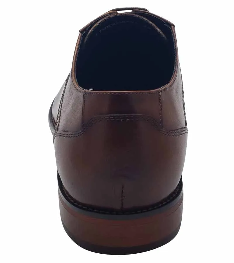 Escape Mens Leather Brown Dress Shoe - Enable Brandy