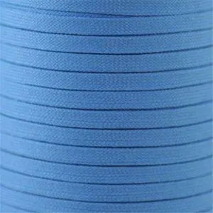 Flat Athletic Laces Custom Length with Tip - Light Blue (1 Pair Pack) Shoelaces