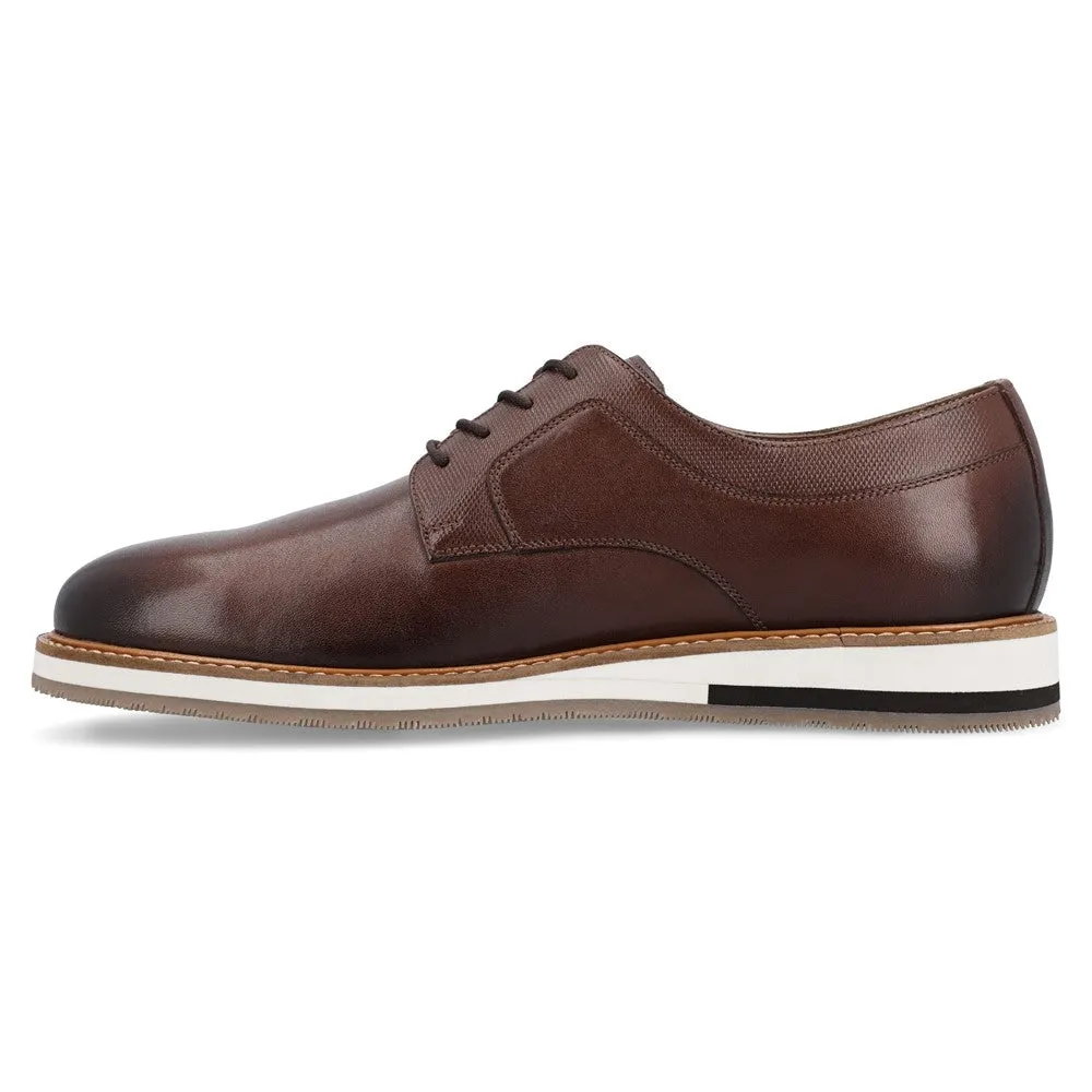 Glover Thomas & Vine Men's Plain Toe Oxford Shoes, Brown