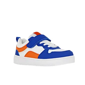 Grosby Kids Hoop B Blue/ White/ Orange Sneakers Velcro Shoes