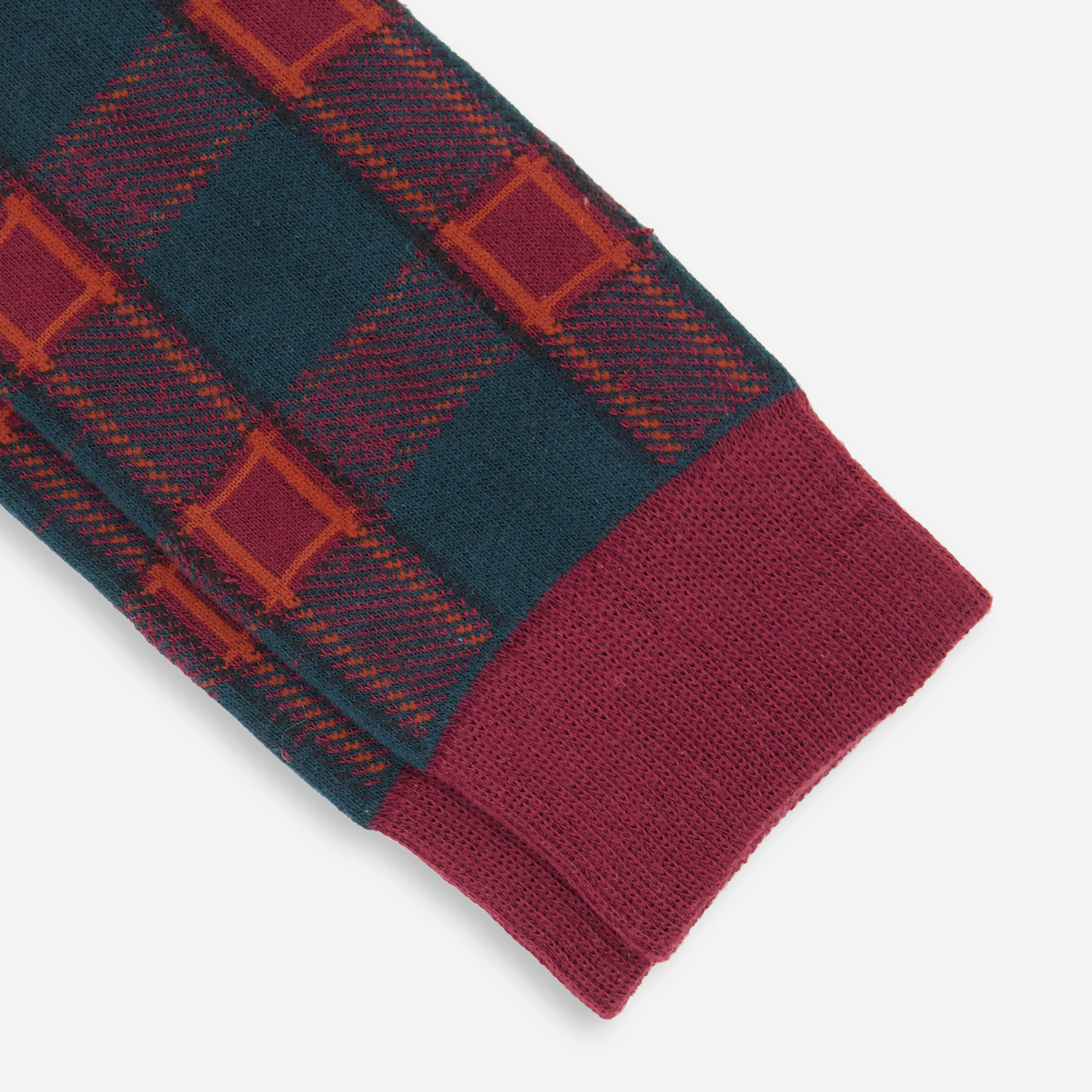 Holiday Plaid Hunter Green Dress Socks