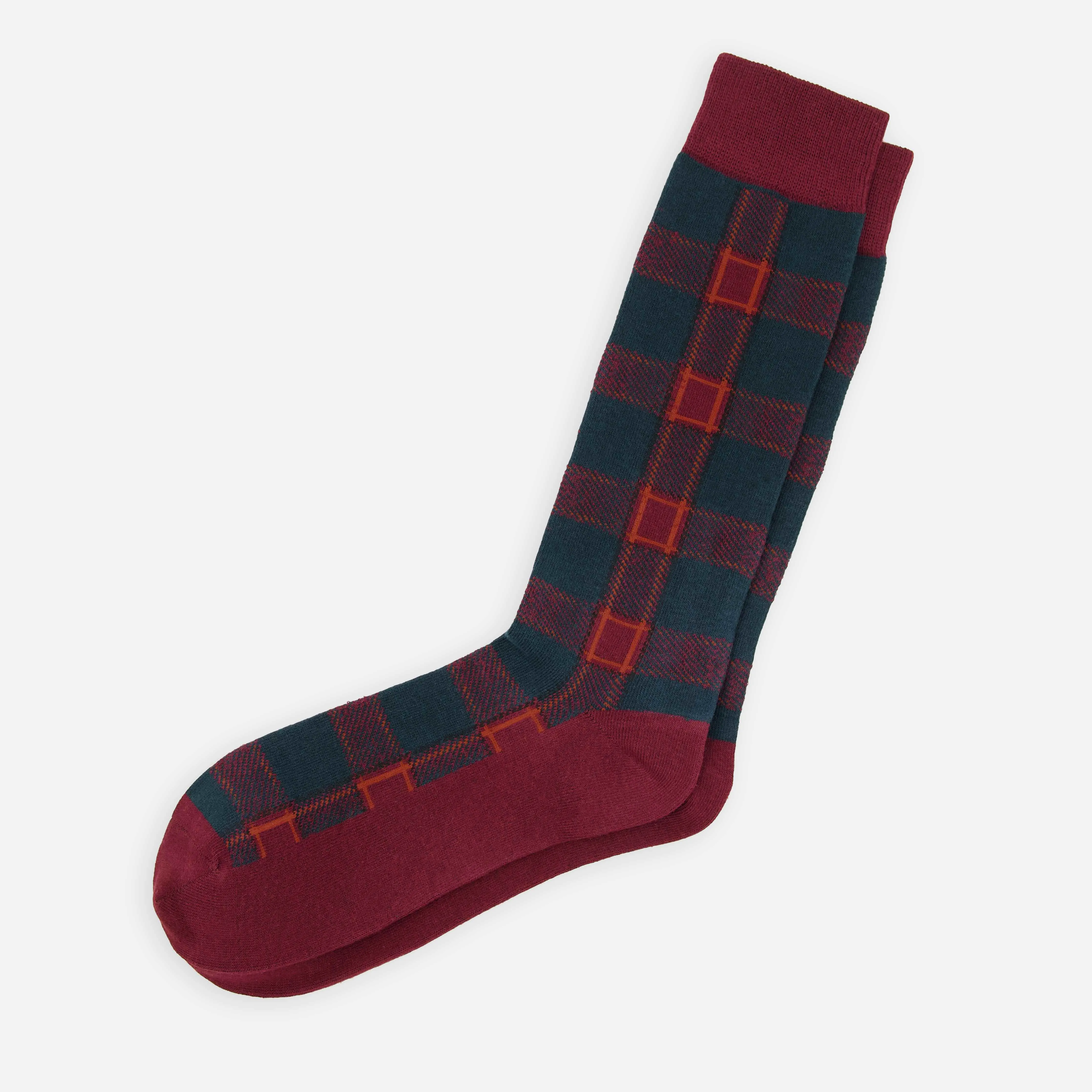 Holiday Plaid Hunter Green Dress Socks