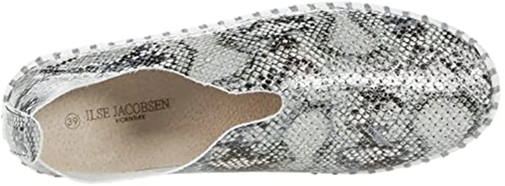 Ilse Jacobsen Tulip 139 Snake Print Perforated Slip-On Sneaker