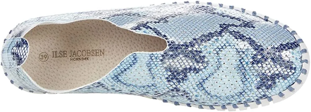 Ilse Jacobsen Tulip 139 Snake Print Perforated Slip-On Sneaker