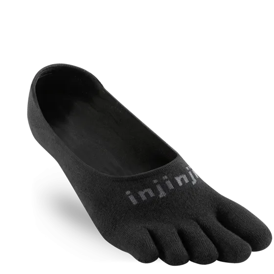 Injinji Men's Sport Lightweight Hidden Coolmax Sock in Black