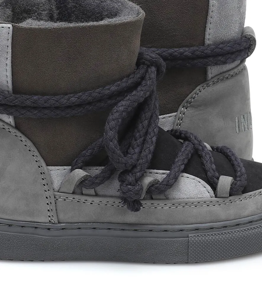 Inuikii suede and leather sneakers, gray