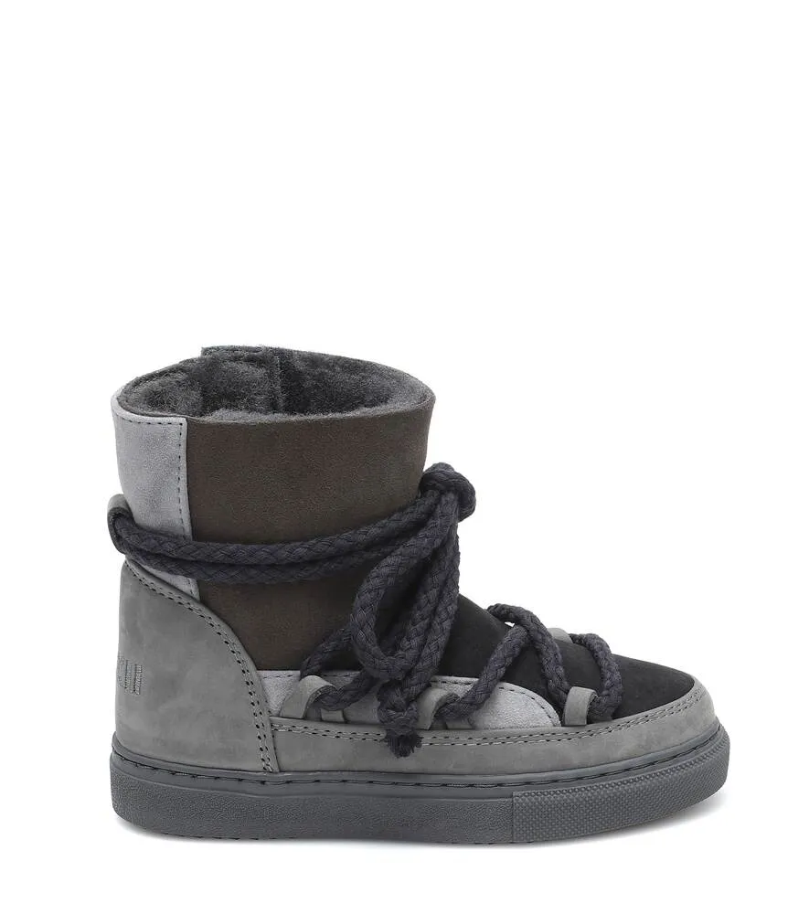 Inuikii suede and leather sneakers, gray