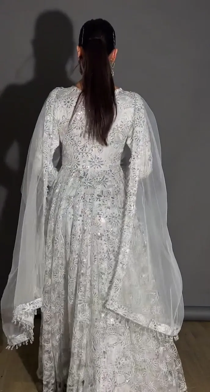 Juliet - Net Embroidered Gown