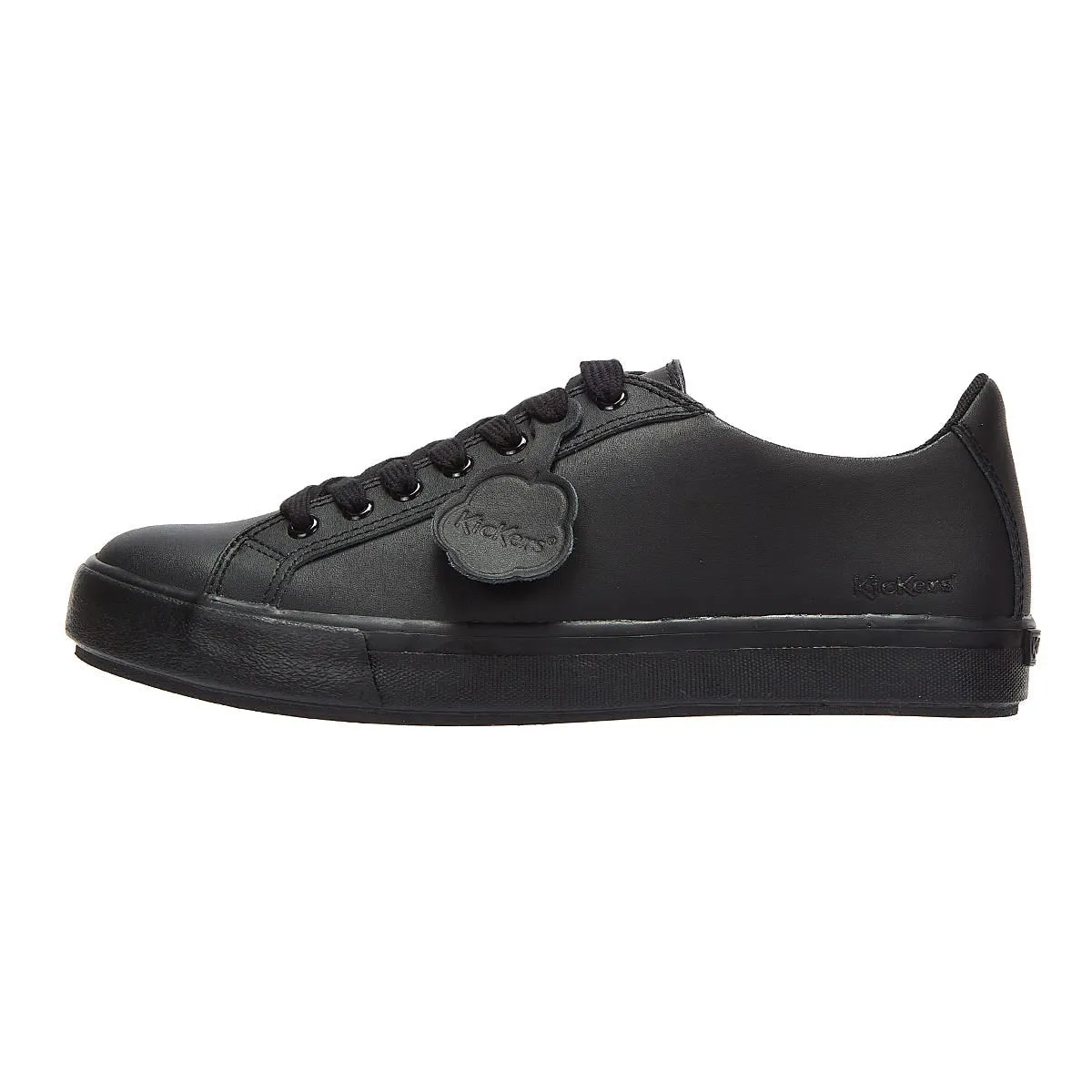 Kickers Black Leather Tovni Lacer Trainers