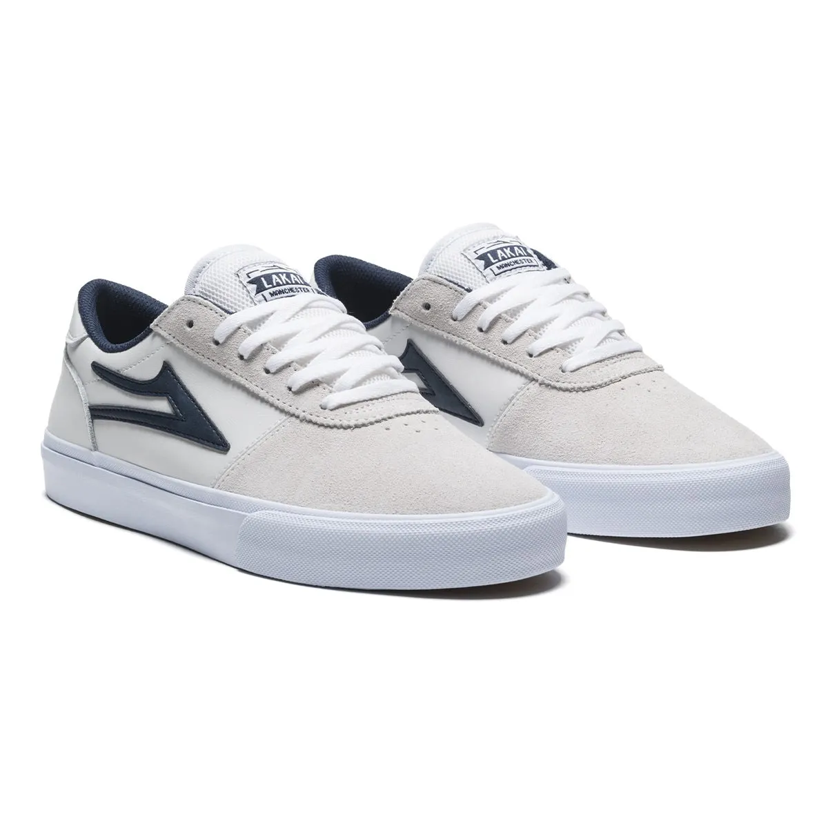 Lakai Shoes Manchester - White/Navy Suede