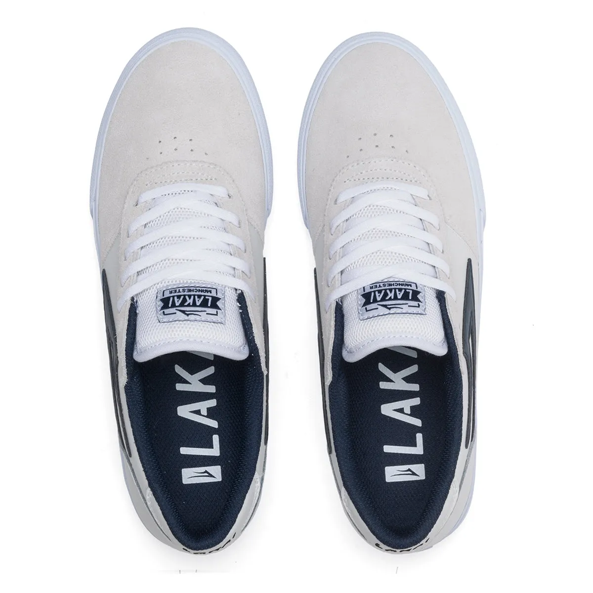 Lakai Shoes Manchester - White/Navy Suede