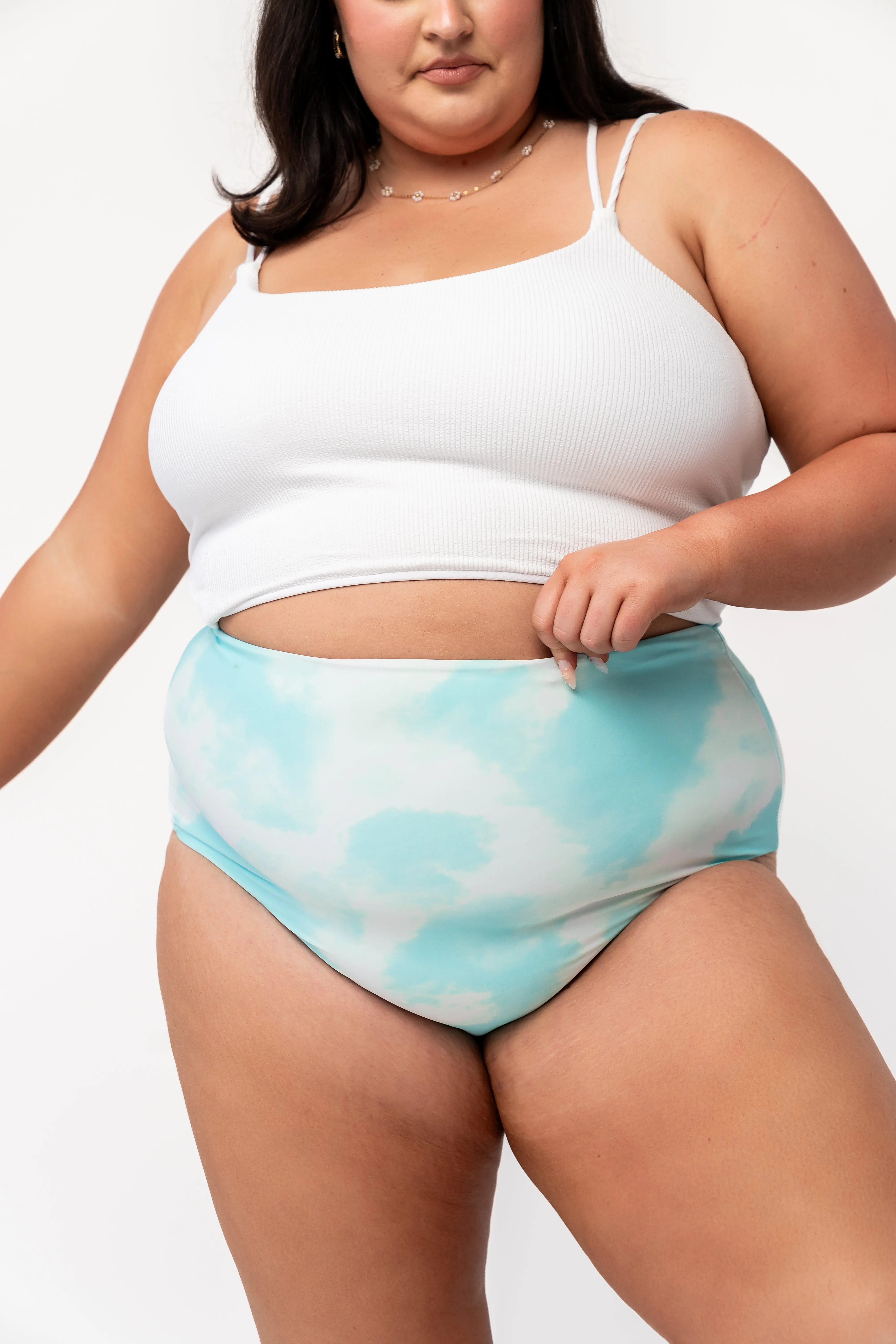 Leisure Reversible Bottoms |  Neon Aqua & Tie Dye Aqua | Final Sale