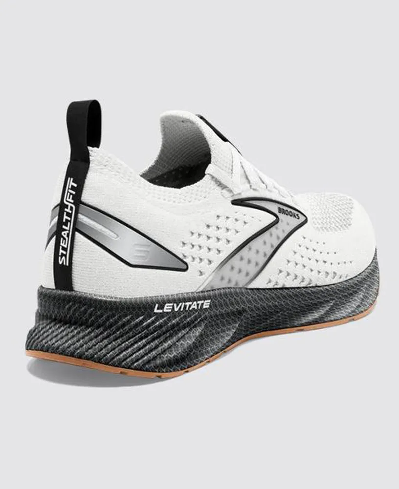 Levitate StealthFit in White Black by Brooks