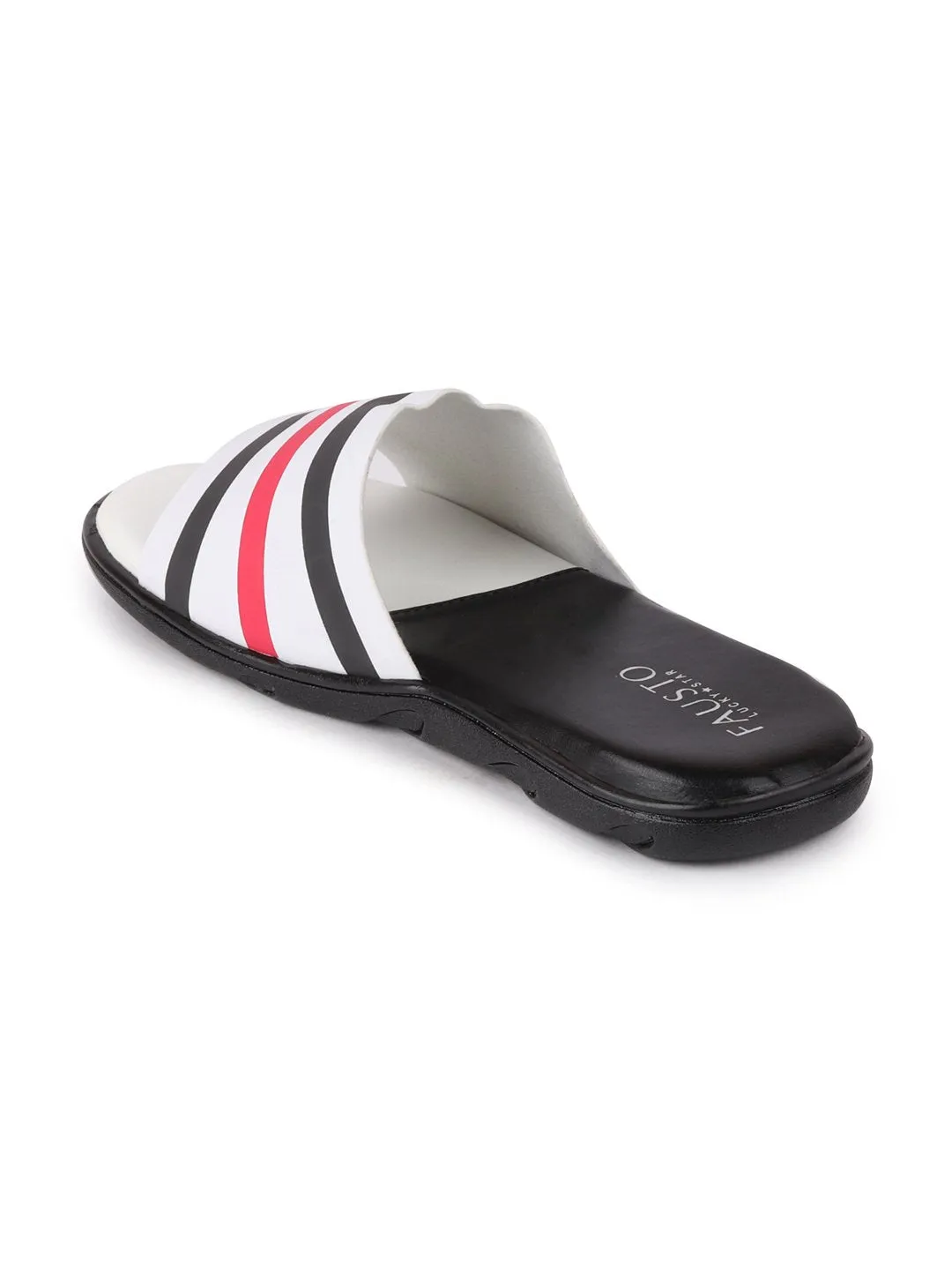 Men Black/Red Casual Slip-On Flip-Flops