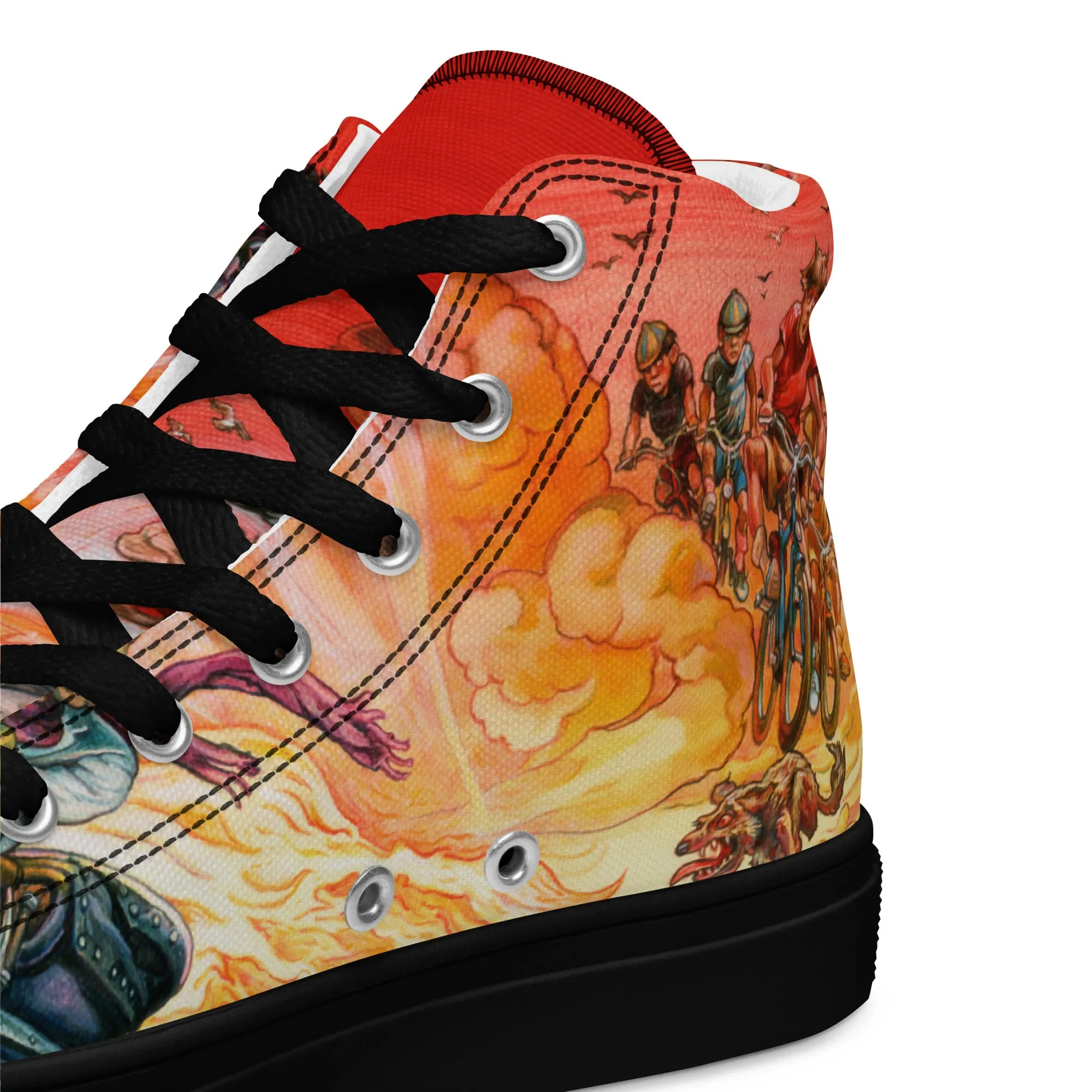 Men’s Good Omens High Top Canvas Shoes - Free Shipping *US SIZES SHOWN! USE CHART!