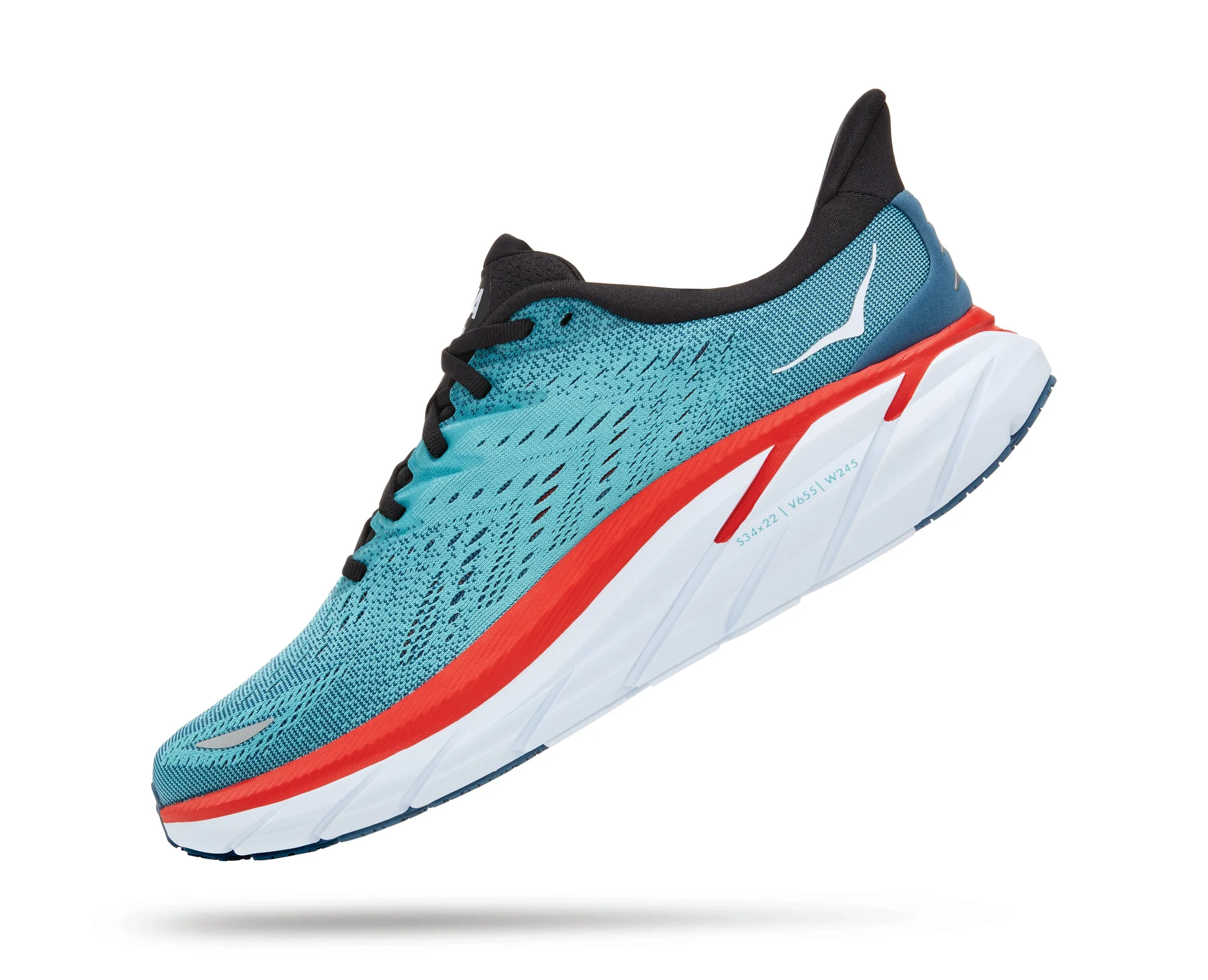 Men's Hoka Clifton 8 Color: Teal/Aquarelle