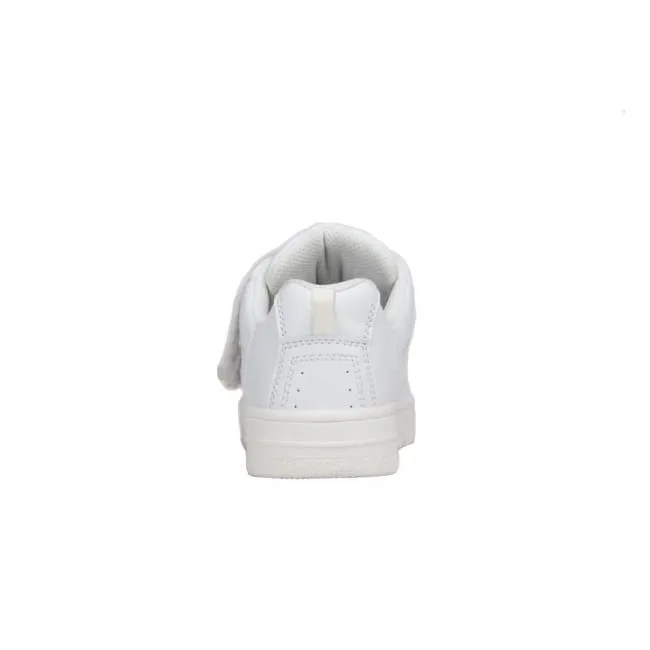 Mt. Emey 2603-V White -  Children Straight Last Athletic Shoes with Elastic Laces