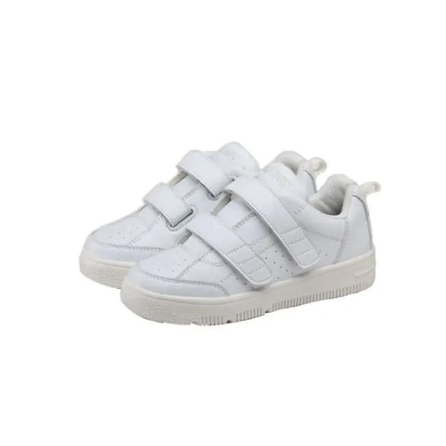 Mt. Emey 2603-V White -  Children Straight Last Athletic Shoes with Elastic Laces