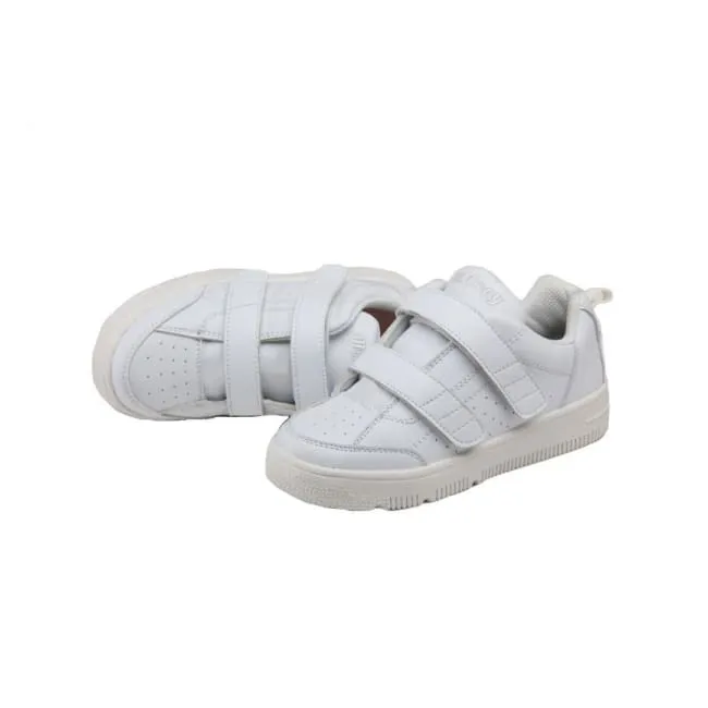 Mt. Emey 2603-V White -  Children Straight Last Athletic Shoes with Elastic Laces