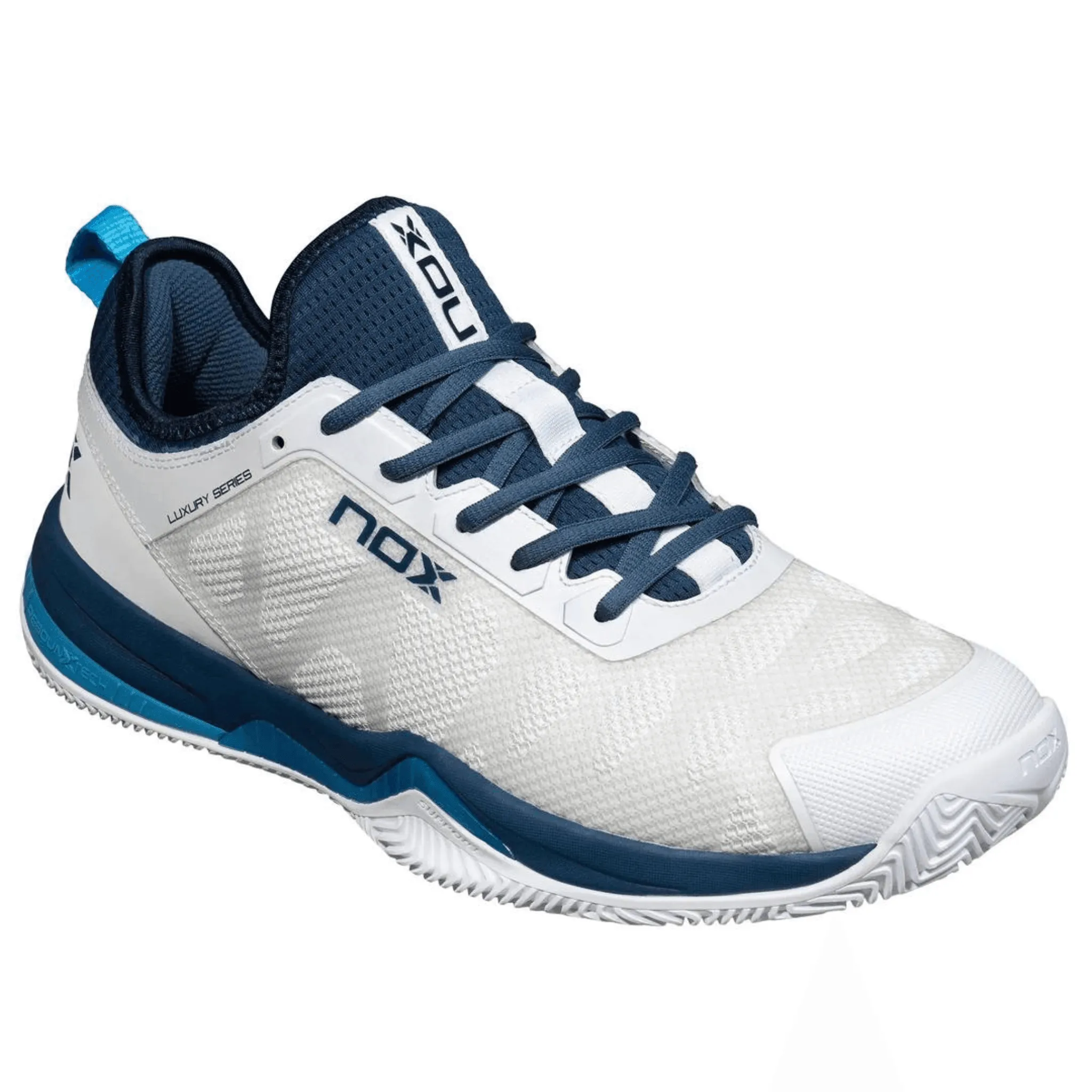 NOX NERBO WHITE/SWEDISH BLUE PADEL SHOES